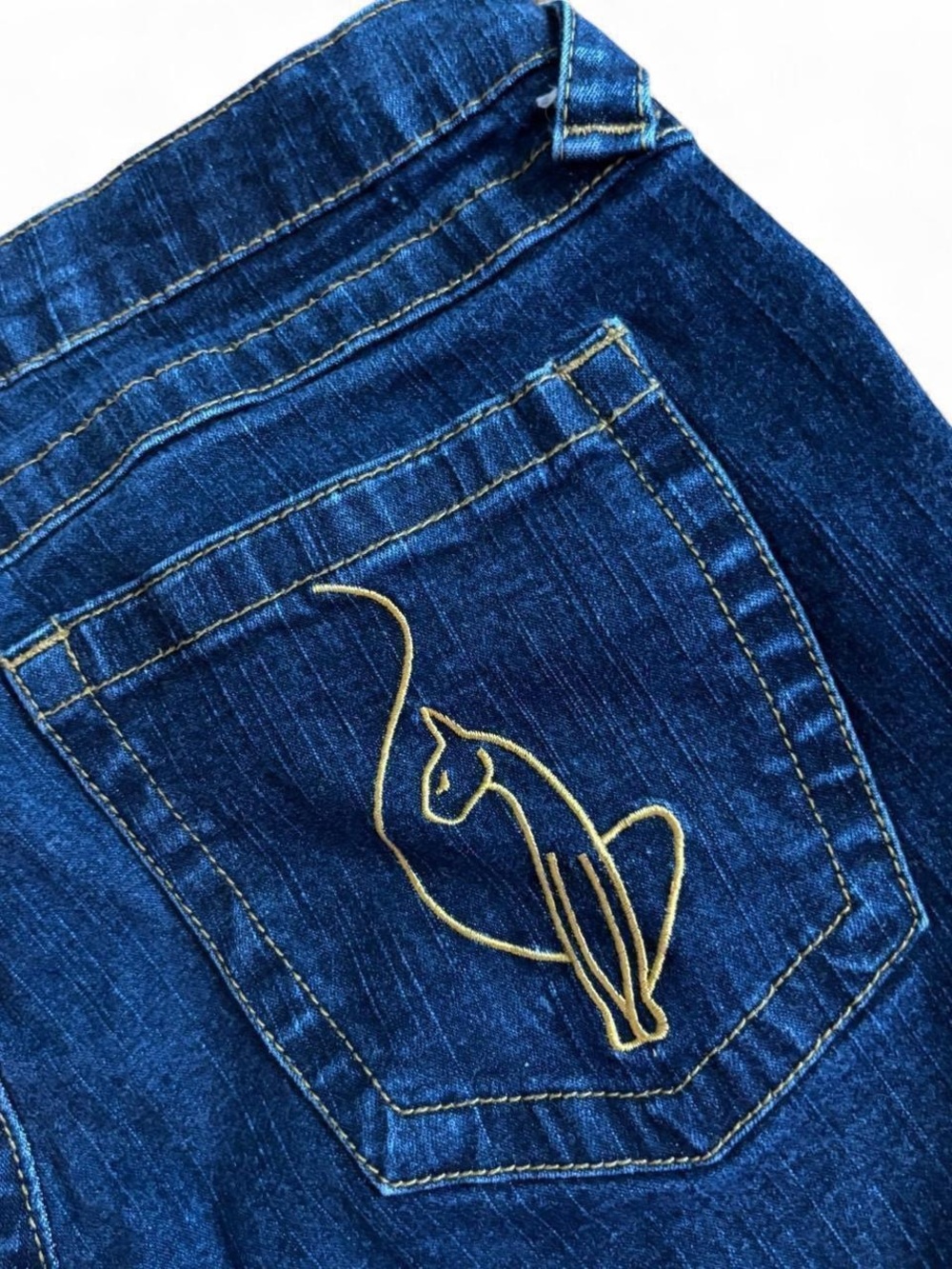 BABY PHAT Y2K Style Dark Wash Low-rise Cropped Capri jeans Size 7
